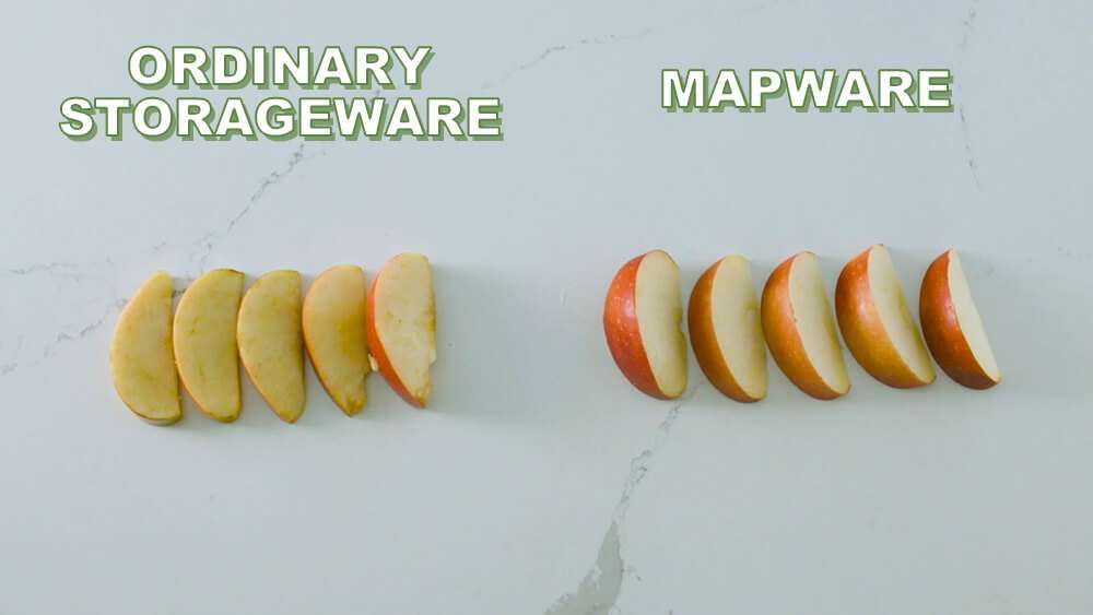 MAPWARE Comparison to Ordinary Storageware - Apples