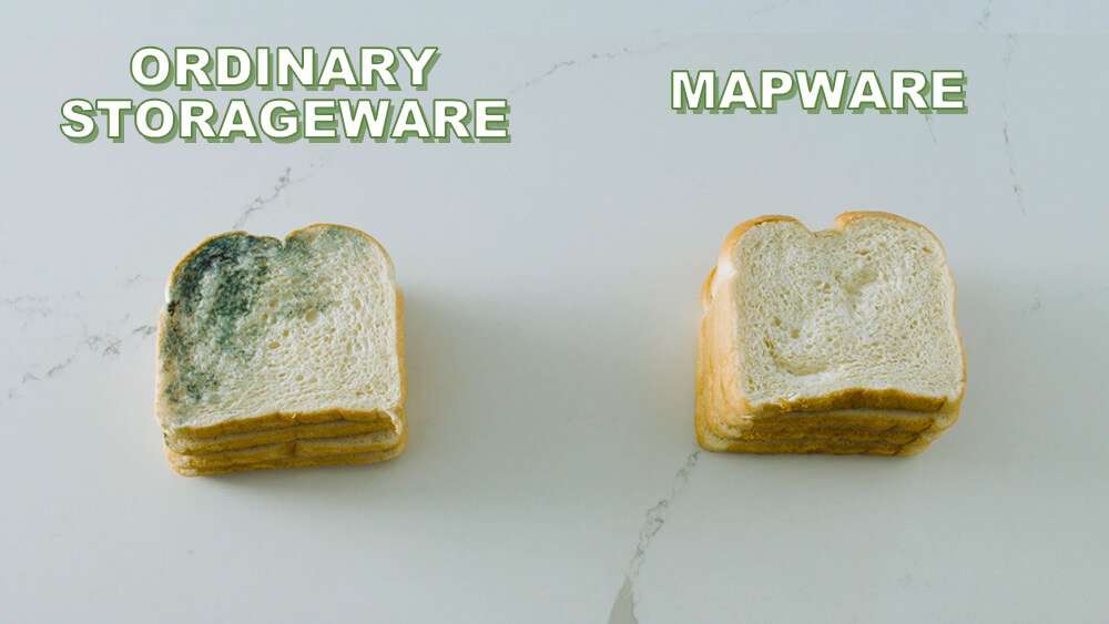 MAPWARE Comparison to Ordinary Storageware - Bread